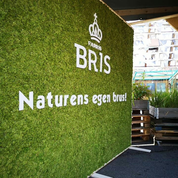 Grønn stor mose logo til Farris Bris