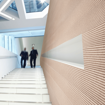 Kork fliser i lekkert design på kontor