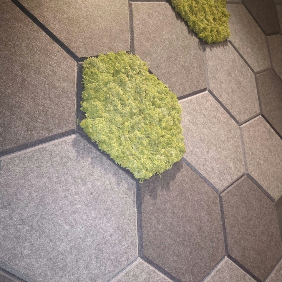 Dekorative fliser i hexagon mønster