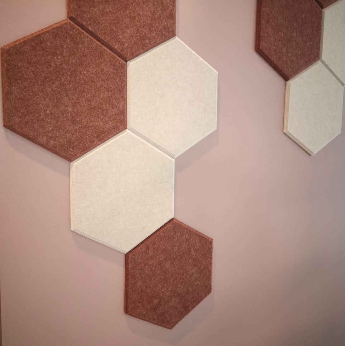 Hexagon fliser i tekstil